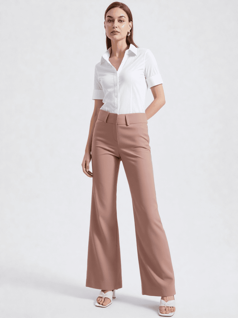 Pantalón de Vestir Fluido Corte Flare