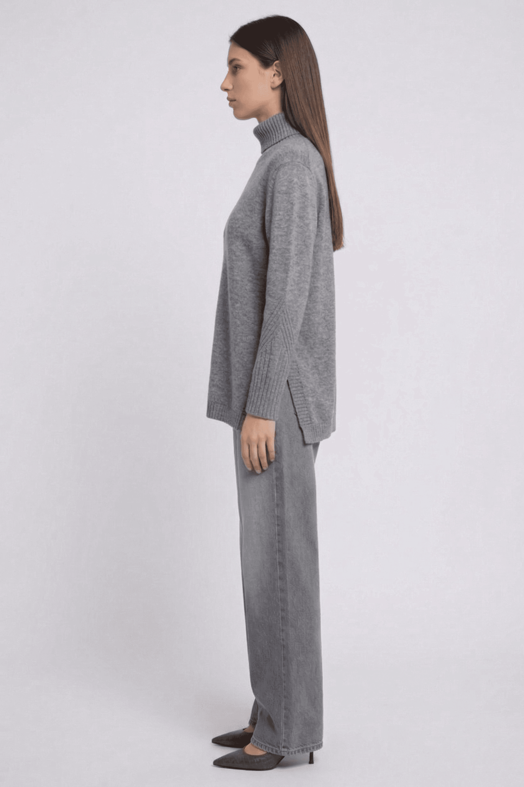 Suéter Punto Fino Cuello Alto Jaspeado 3