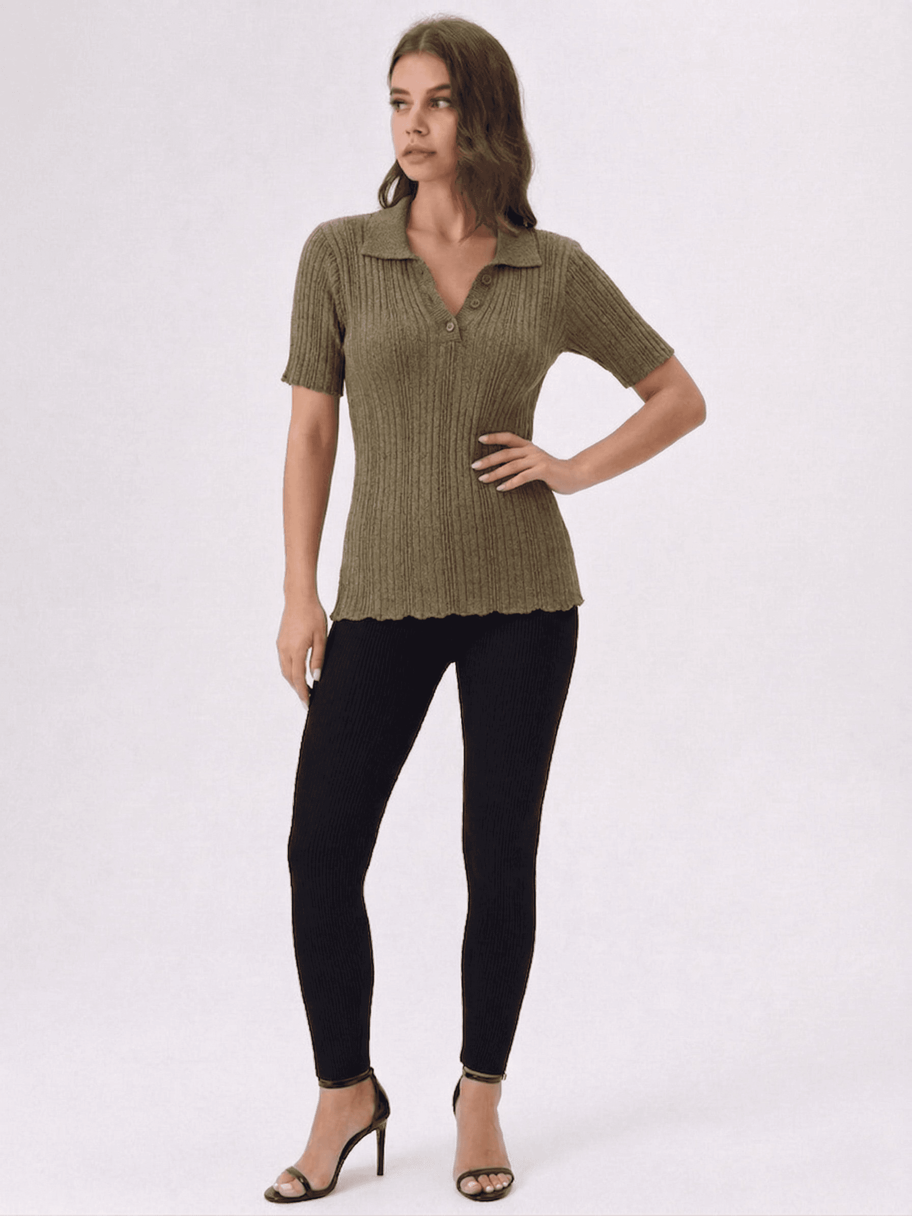 Top Punto Acanalado Tipo Polo 1