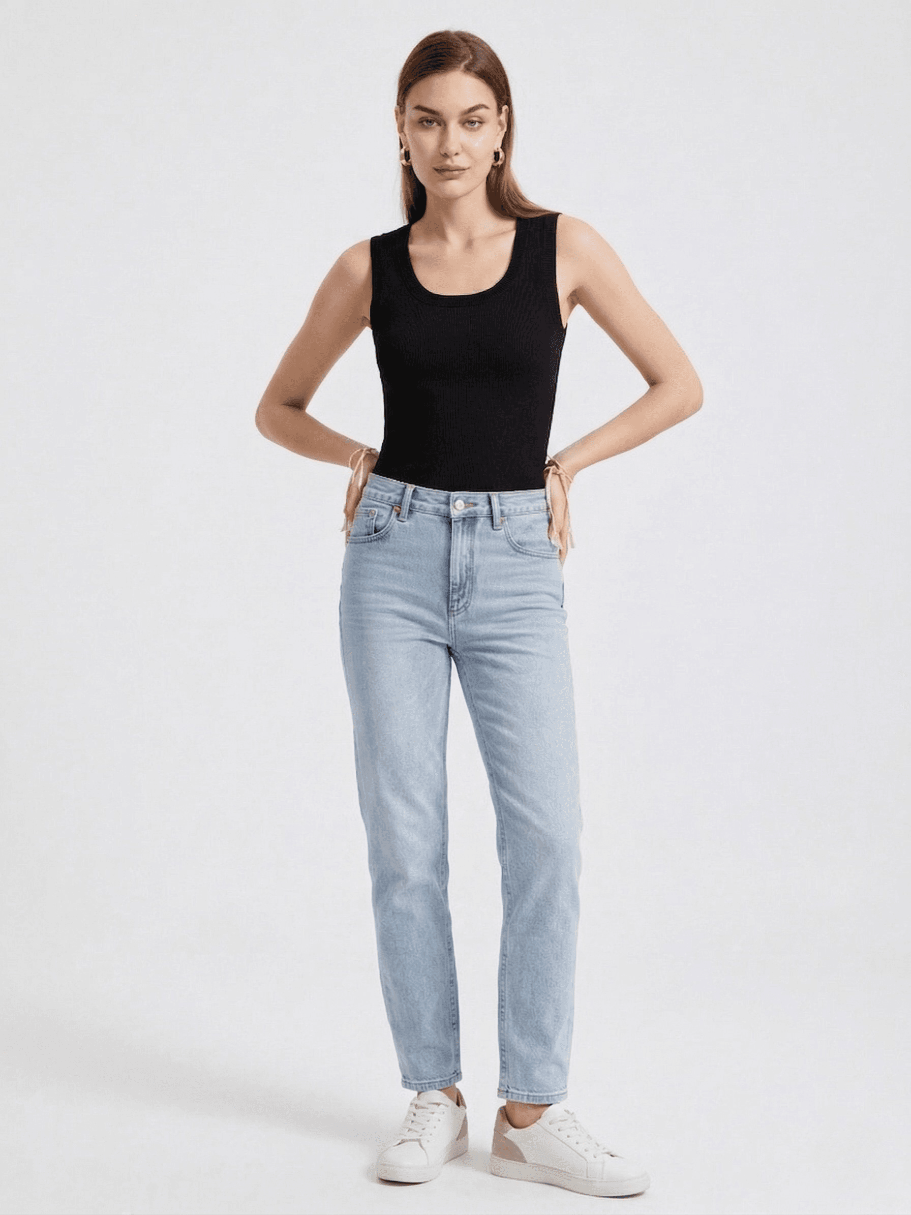 Top Punto Liso Sin Mangas 1