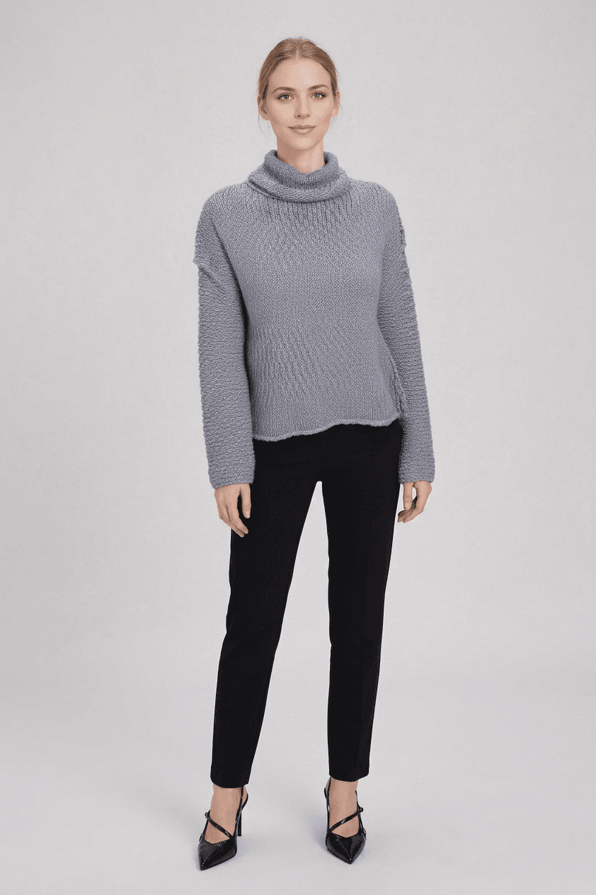 Suéter de Punto Grueso Cuello Vuelto 1