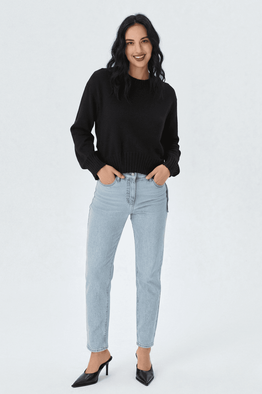 Suéter Punto Texturizado Negro 1