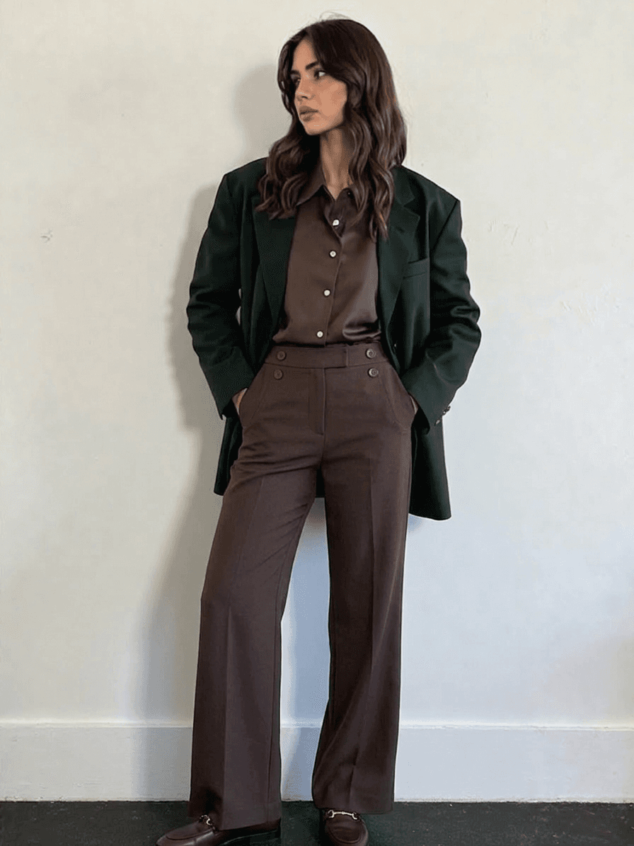 Pantalón de Vestir con Cintura Elástica Trasera 1