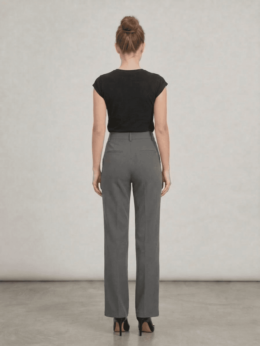 Pantalón de Vestir Fluido Corte Recto 4