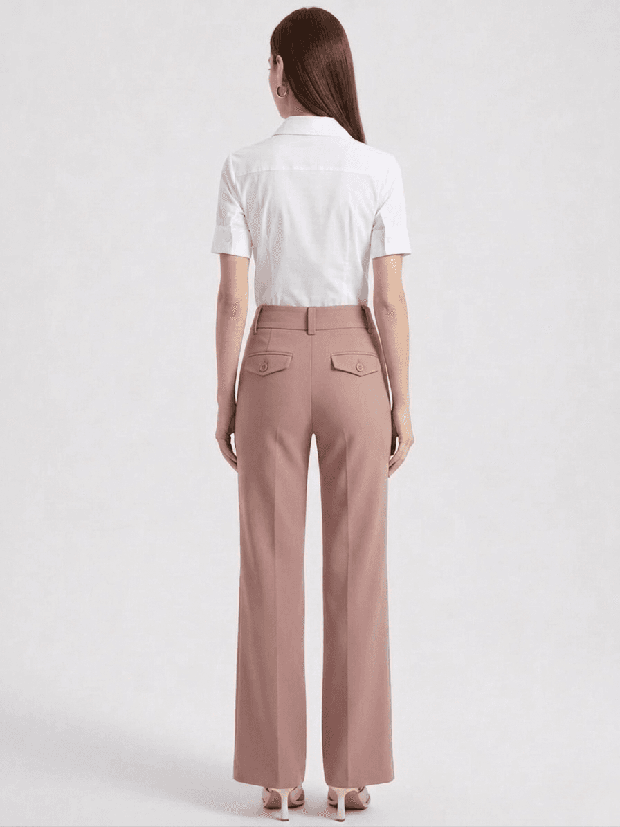 Pantalón de Vestir Fluido Corte Flare 4