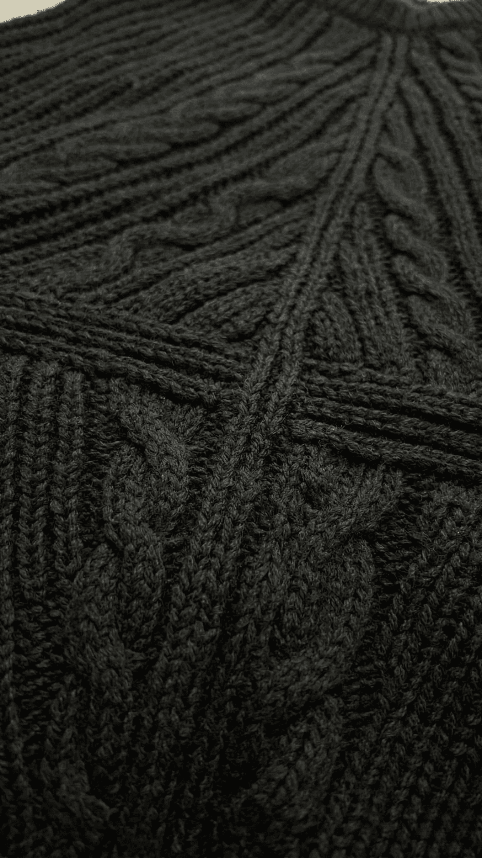 Suéter Negro Punto Trenzado Oversize 2