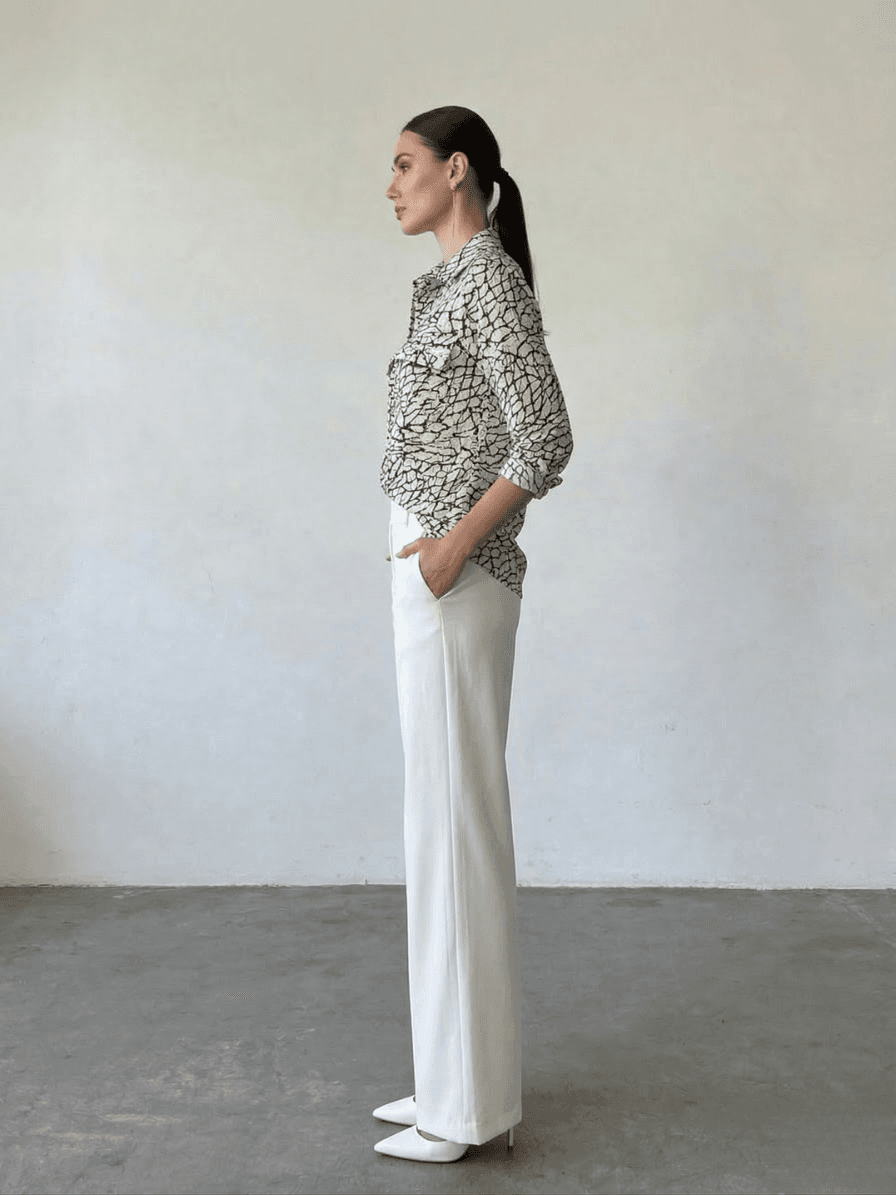 Camisa Estampada con Detalle de Agujetas 3