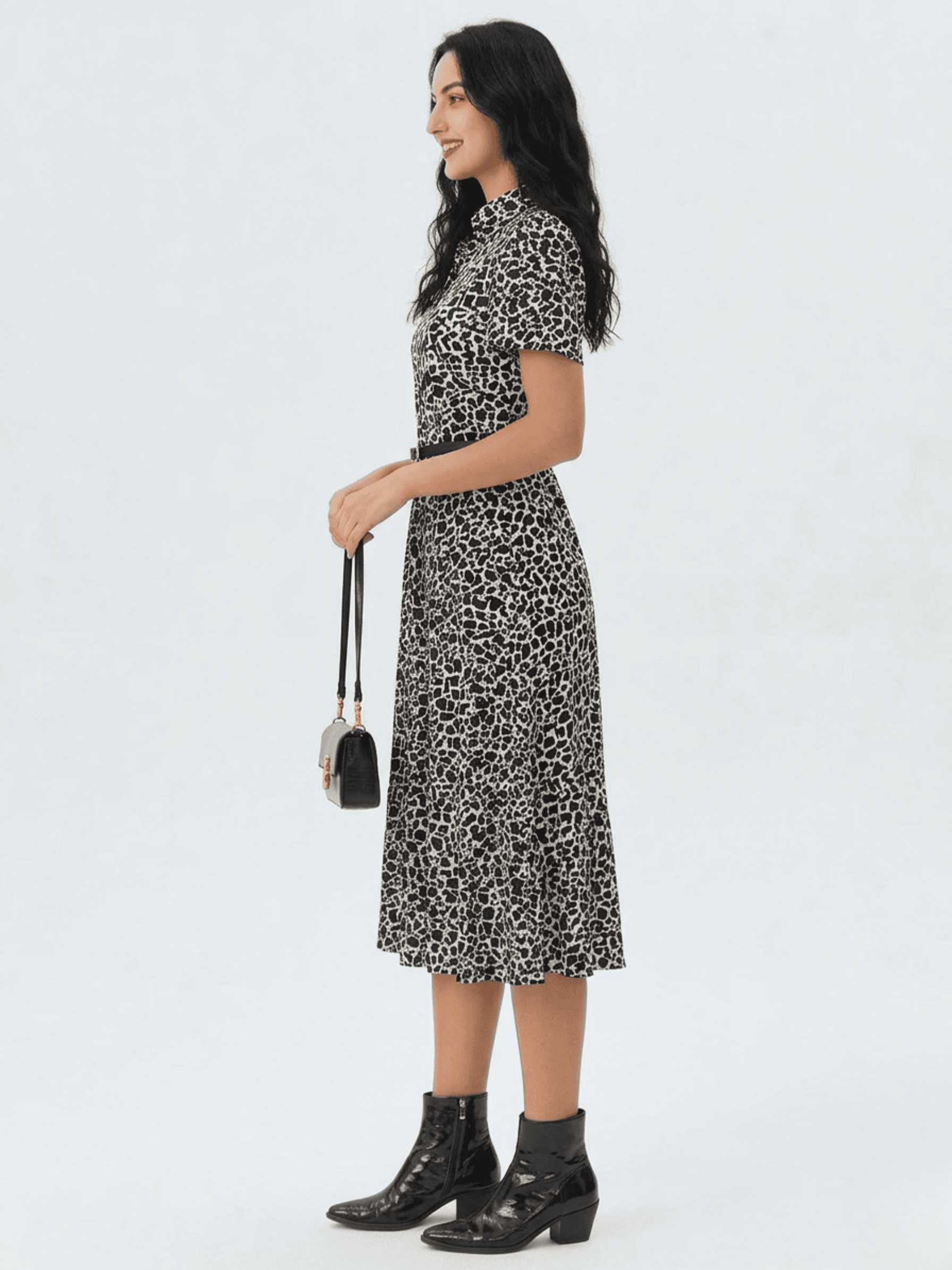 Vestido Midi Estampado Geométrico 3