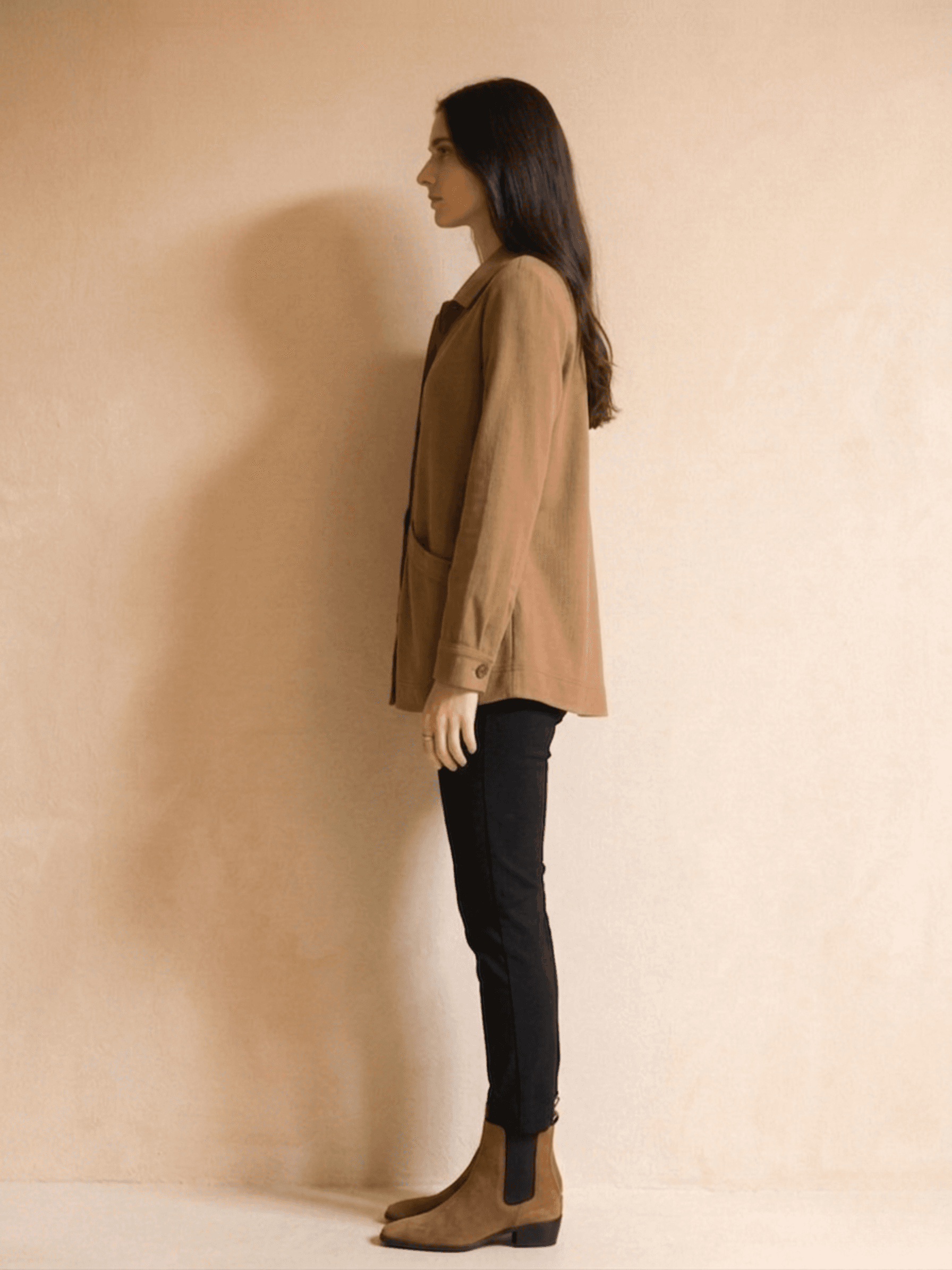 Sobrecamisa Camel con Botones Grandes 3