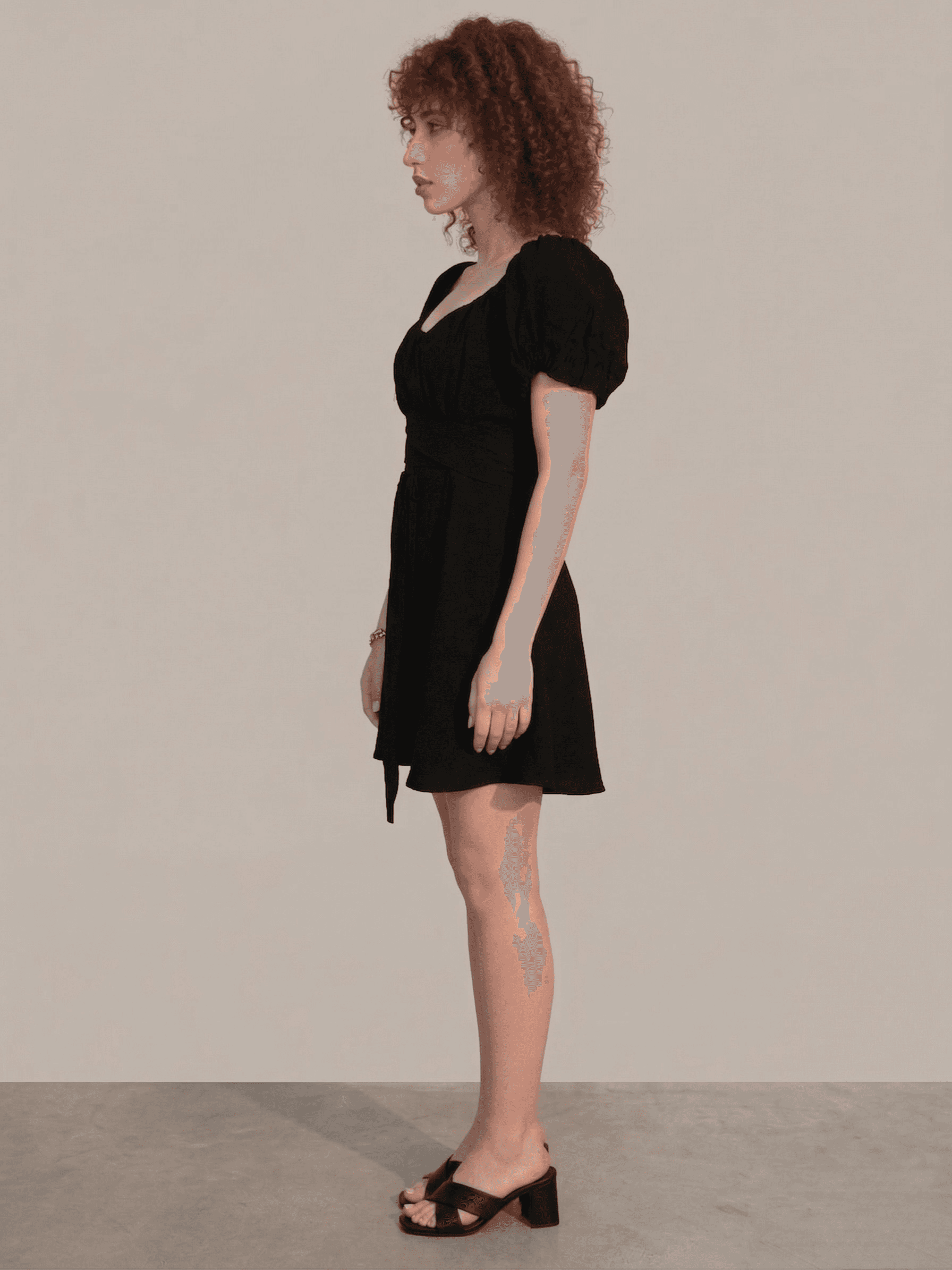 Vestido Midi Punto Negro 3