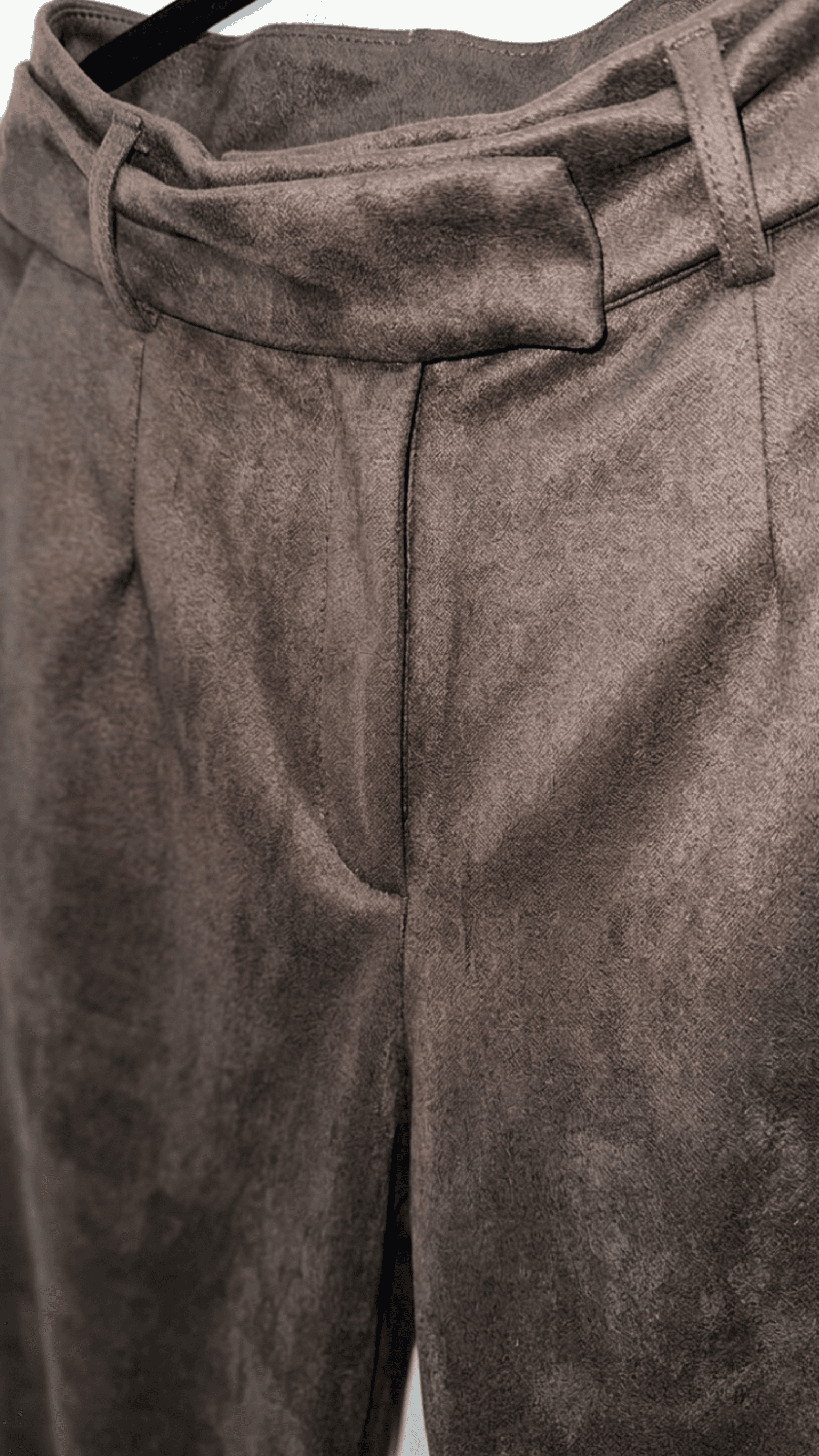 Pantalón Recto Efecto Gamuza 2