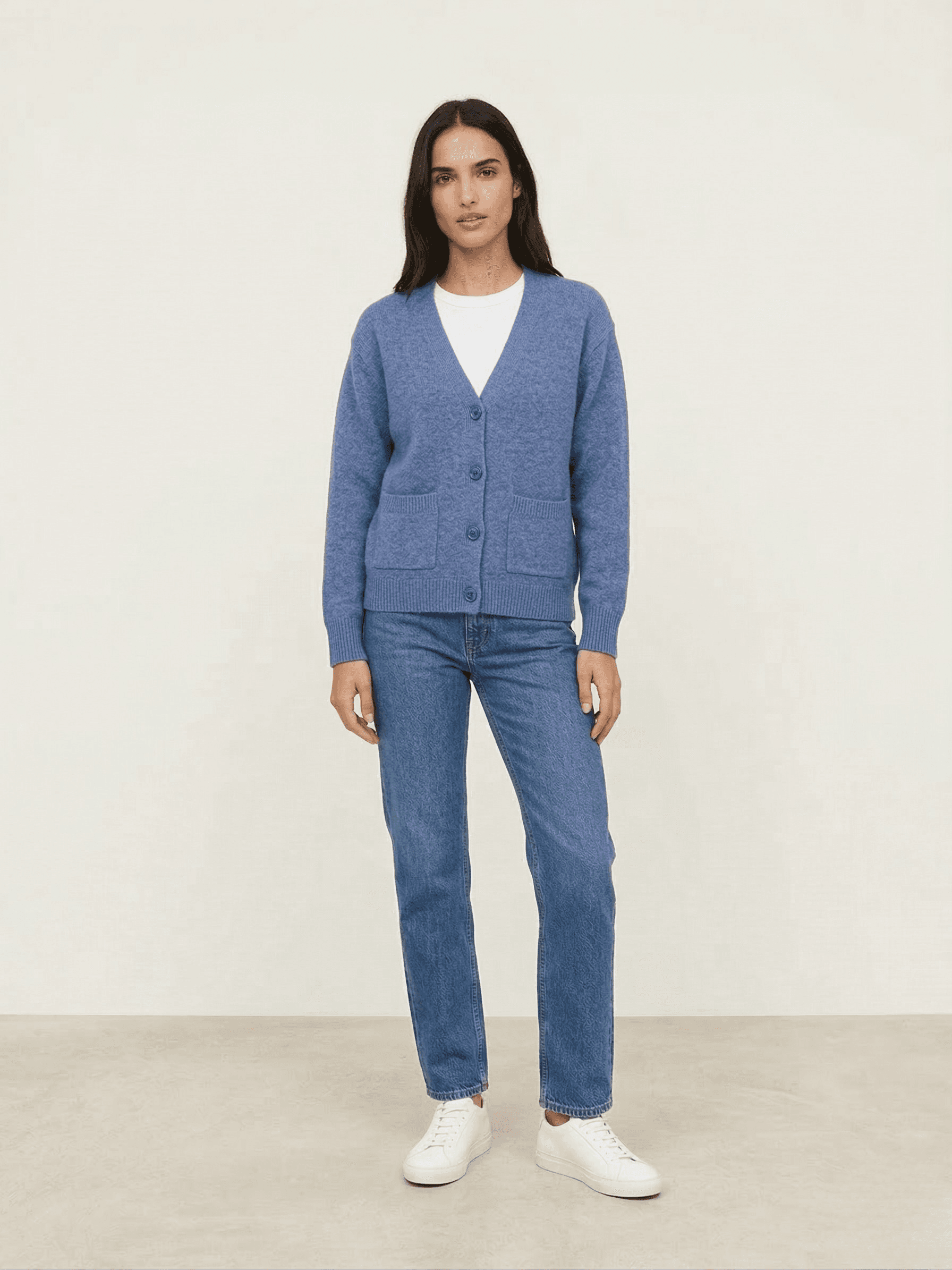 Cárdigan Punto Escote Pico